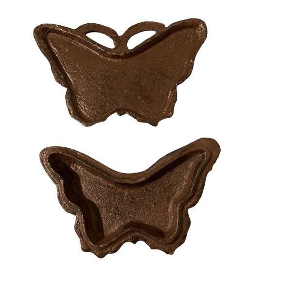 Vintage Cast Iron Butterfly Trinket Box - Picture 3 of 5